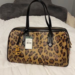 Ralph Lauren Caldwell Leopard Tote